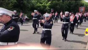 One of many flute bands making their to the Dungannon field