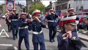 Parading through Dungannon’s market square
