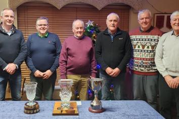 Prize presentations at Aughnacloy Golf Club