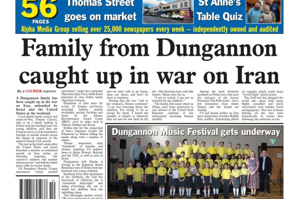 This week's Tyrone Courier... out Tuesday morning...