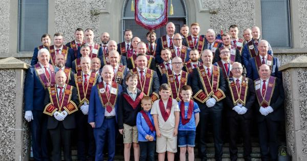  Apprentice Boys  parade  Dungannon before heading off to Londonderry
