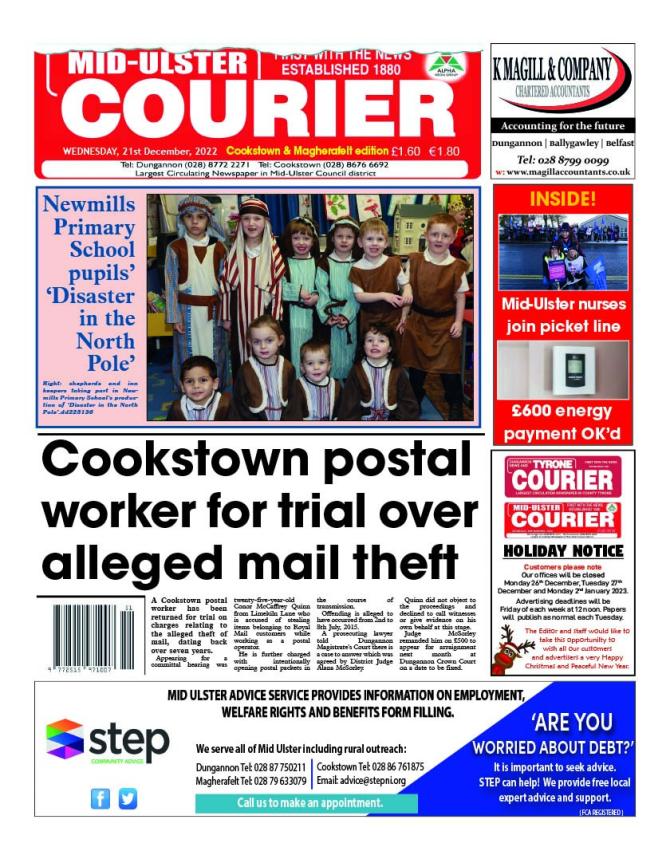 In this week's Christmas edition of your MidUlster Courier... Alpha Newspaper Group