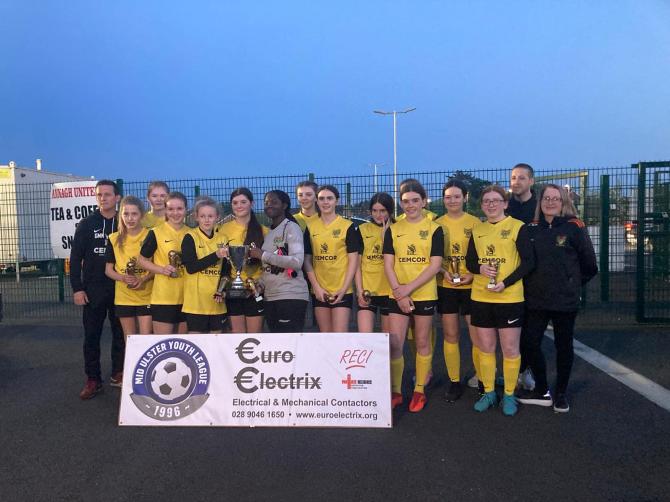 Mid-Ulster Ladies U15s score late goal to win in Youth League Cup final 