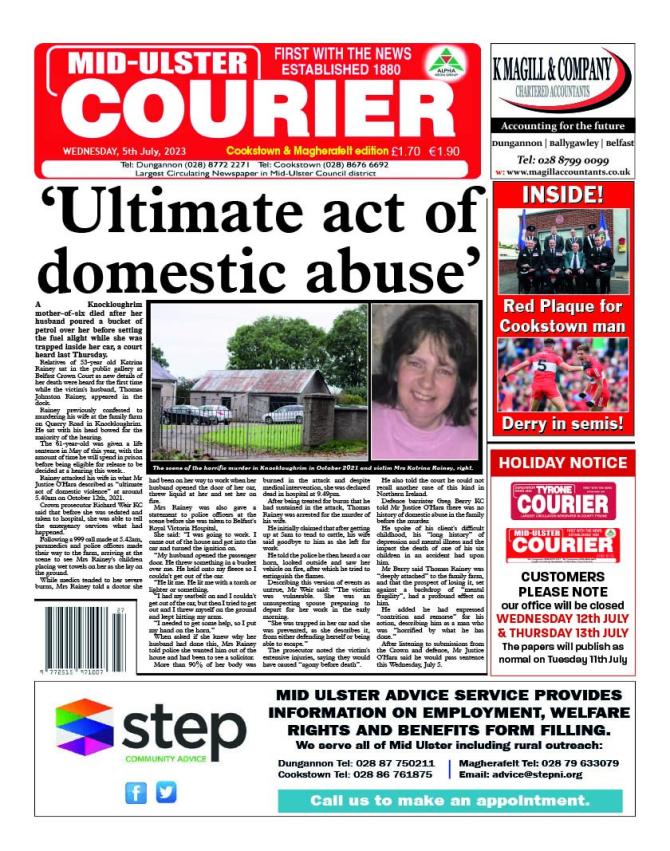 This week's MidUlster Courier... out now... Alpha Newspaper Group