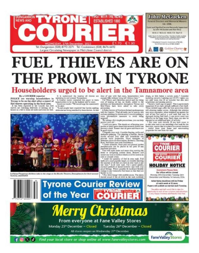 This week s Tyrone Courier Alpha Newspaper Group