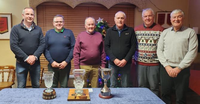 Prize presentations at Aughnacloy Golf Club