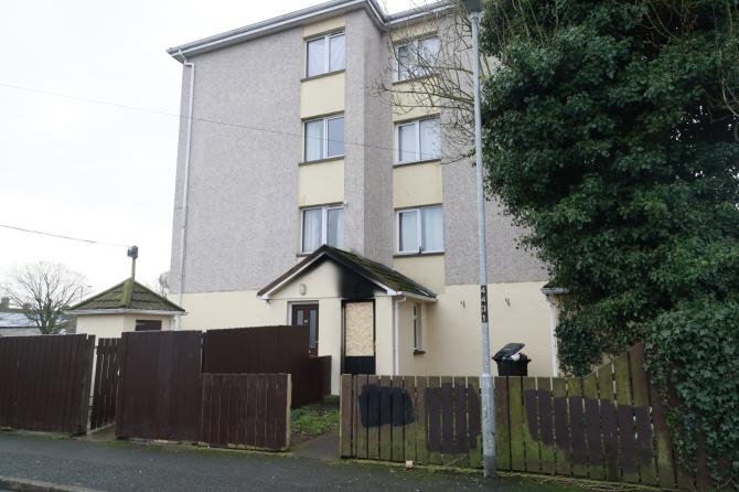 Arson attack on flats in Cookstown town centre