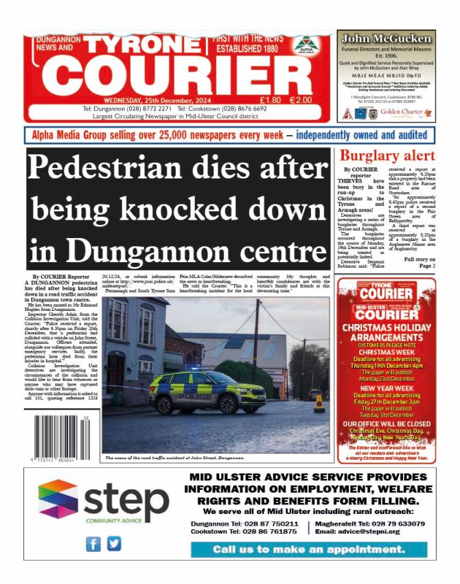 This week's Tyrone Courier... out today, Monday!