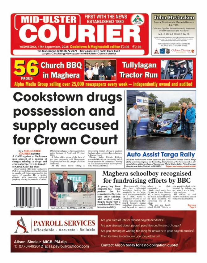 This week's Mid-Ulster Courier...
