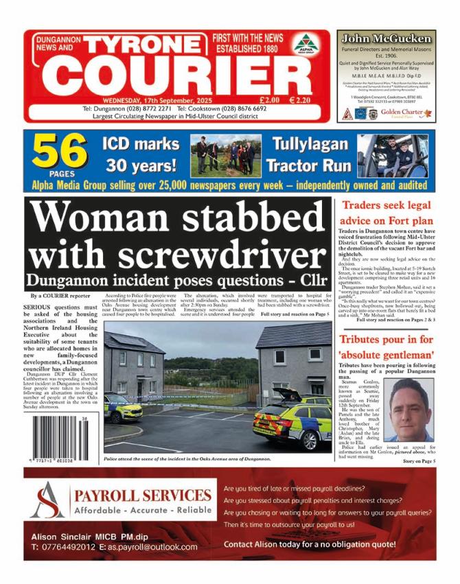 This week's best-selling Tyrone Courier...