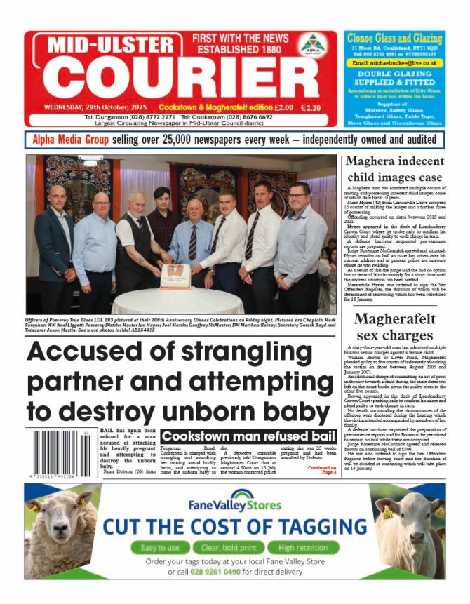 This week's Mid-Ulster Courier featuring all the news and sport from South Derry