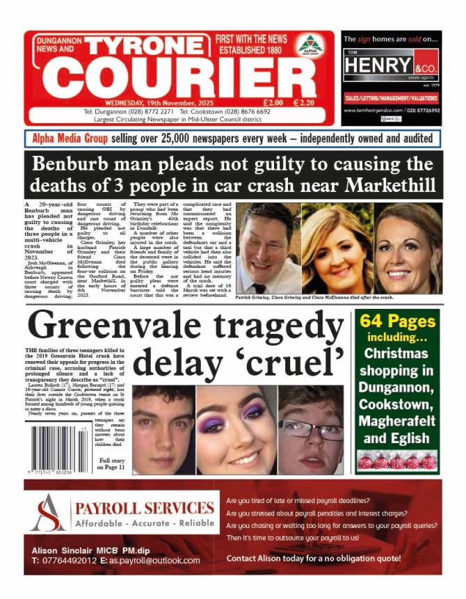 This week's packed Tyrone Courier...