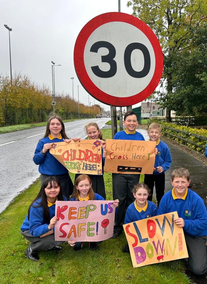 Appeal for speed limit change outside St Mary's Primary, Fivemiletown  to stop 'accident waiting to happen'