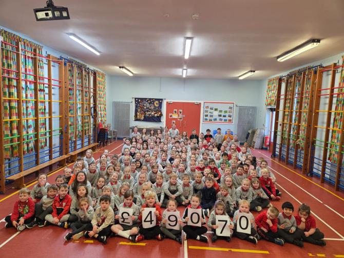 Aughnacloy PS raises record-breaking £49,070 in Cash For Kids Challenge