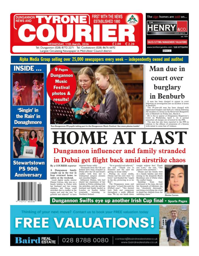 This week's Tyrone Courier newspaper...