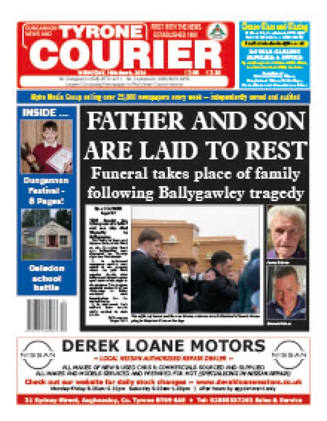 Tuesday morning's best -selling Tyrone Courier...